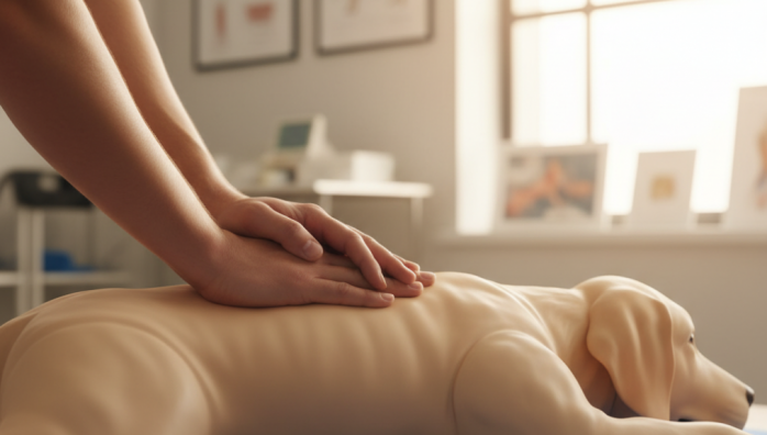 Performing Canine CPR Emergency Procedure