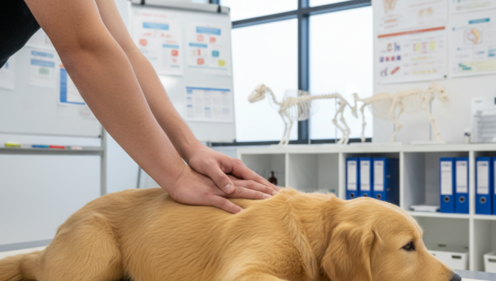 Performing Pet CPR Chest Compressions