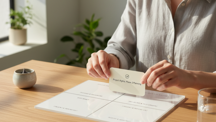 Prioritizing tasks using Eisenhower Matrix