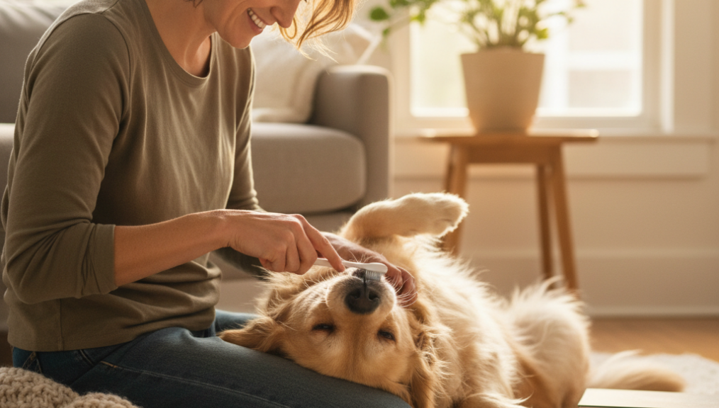 Routine Tooth Brushing Techniques for Dogs