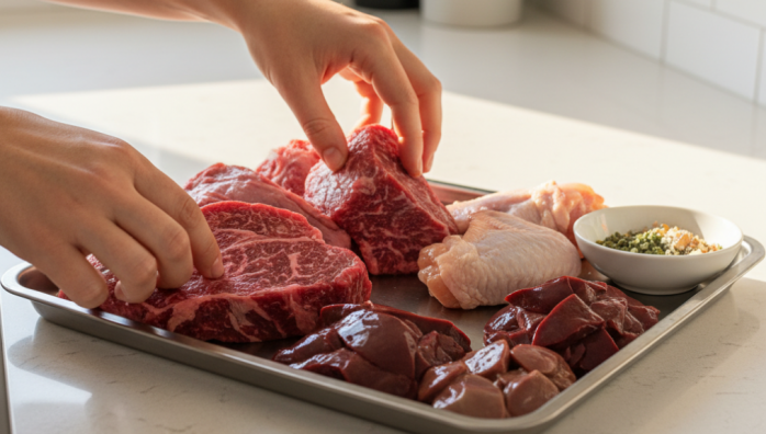 Balancing Raw Meat Bone Organs