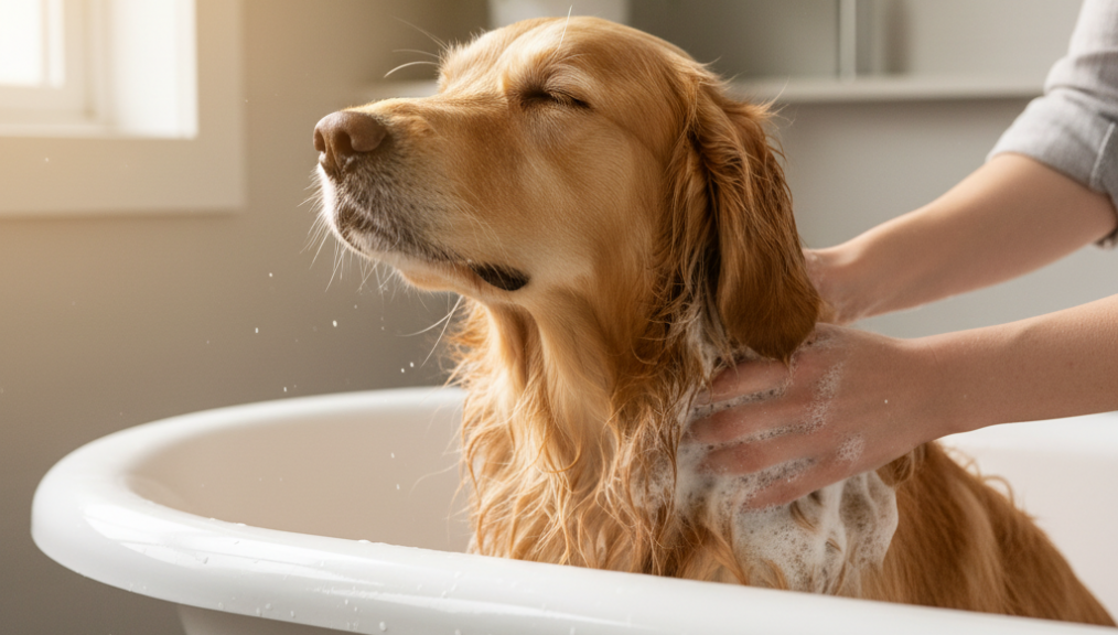 Bathing Your Dog Safely at Home